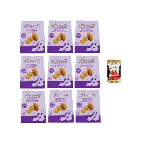 Bauli Snack Kuchen & Backwaren Bauli Extragolosi Mini Croissant con crema all'albicocca mini snack Croissant mit Aprikosencreme Knabberartikel 9x 75g italienisch Original 8032804040014