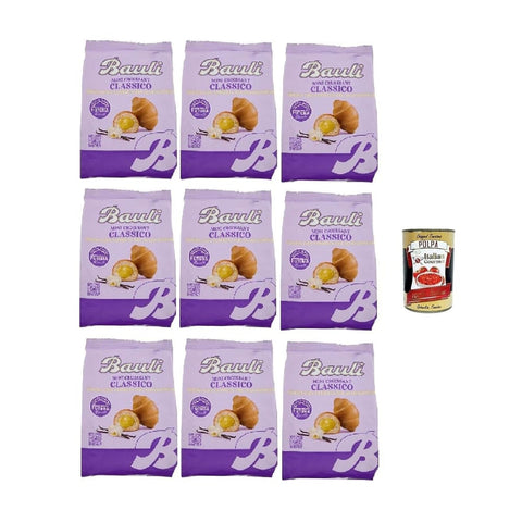 Bauli Snack Kuchen & Backwaren Bauli Extragolosi Mini Croissant con Vaniglia del Madagascar mini snack Croissant mit Madagaskar Vanille Knabberartikel 9x 75g italienisch Original 8001720445371