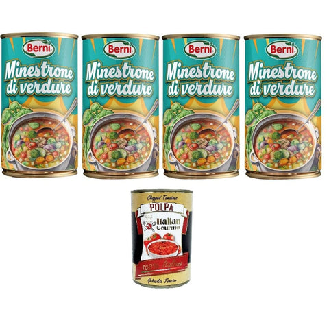 Berni Gemüse Berni Minestrone di Verdure. Sano,Gustosto, Leggero Gemüse Minestrone. Gesund, lecker, leicht 4x420 gr italienisch Original 8001995312323
