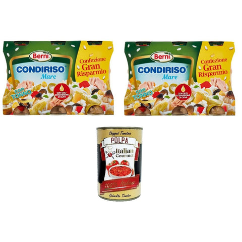 Berni Koch- & Backzutaten Berni Condiriso Leggero solo con 2% di grassi Leichtes Condiriso mit nur 2 % Fett 6x285gr Original italienisch inkl. Italian Gourmet Polpa 400g