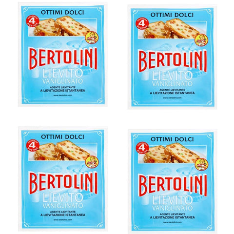 Bertolini Vanillehefe (je Umschlag 4 Portionen) – 16 g 4 Stück italienisch Original Kekse