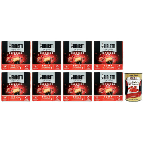 bialetti Caffè d'Italia Espresso Bar Capsule Roma 16 Kaffeekapseln die nur mit Bialetti Maschinen funktionieren Jede Kapsel 8x italienisch Original