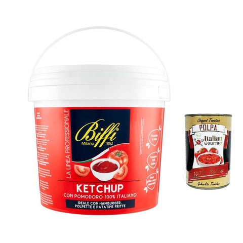 Biffi Ketchup Biffi Tomato Ketchup mit 100 % italienischen Tomaten, 5 kg Tomato Ketchup (fruchtig, tomatiger Geschmack) italienisch Original 8009320044543