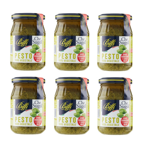 Biffi Pesto 6x Biffi Pesto alla genovese 100% Vegetale senza formaggio e senz'aglio 100 % pflanzlich, ohne Käse, aber mit unverwechselbarem Geschmack 190 g 8009320037774