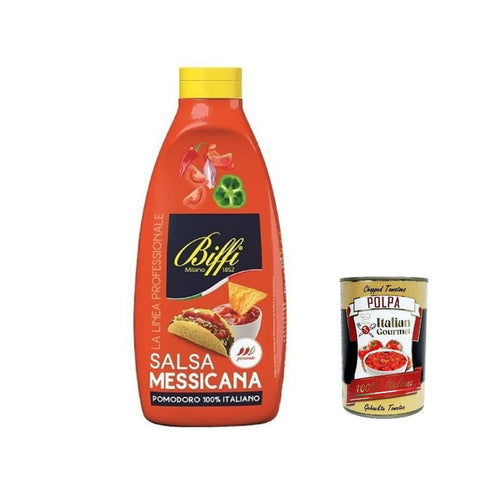 Biffi Saucen & Marinaden Biffi linea professionale, Salsa Messicana, 100% italienische Tomate squeeze 900 g Saucen & Marinaden italienisch Original 8009320044192