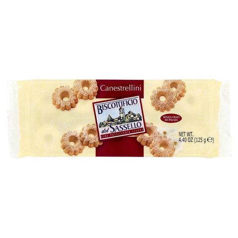 Biscottificio del Sassello Kekse Biscottificio del Sassello Canestrellini Italienische, blütenförmige Kekse, Premium-Kekse für Tee und Kaffee, laut Verpackung palmölfrei, 24 x 125 g, 3-kg-Packung 8007590000115
