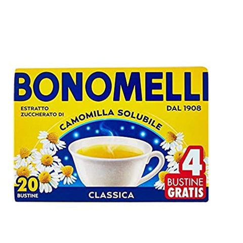 Bonomelli Kamille Bonomelli camomilla löslich entspannendes Getränk Kamille 20 beutel + 4 frei italienisch Original 8001840326376