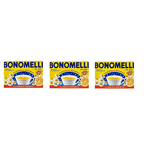 Bonomelli camomilla Kamille mit Honig und Orange löslich entspannendes 80 g 3x italienisch Original