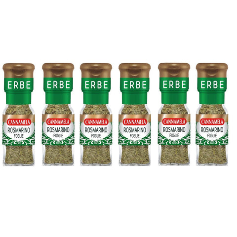 Bonomelli Cannamela Foglie di Rosmarino essiccate e frantumate Getrocknete Rosmarinblätter Gewürze und Kräuter 14 g 6x italienisch Original