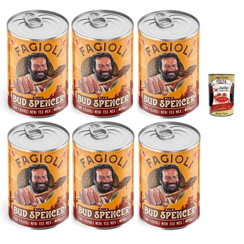 Bud Power Fagioli alla Bud Spencer Tex Mex, Bud Spencer Tex Mex Bohnen fertig zum Probieren 6x400g Original italienisch Feinkost