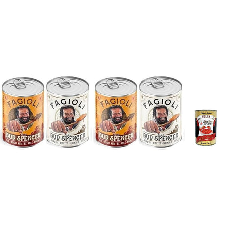Bud Power Fagioli alla Bud Spencer Testpaket Tex Mex und Borlotti, Bud Power- Bud-Spencer-Tex Mex Bohnen fertig zum Probieren 4x400 g italienisch Original