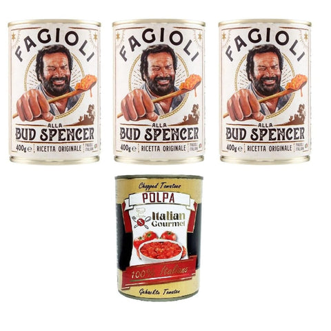 Bud Power Koch- & Backzutaten Bud Power - Bud-Spencer-Bohnen fertig zum Probieren 3x400 g italienisch Original Pastasauce + kostenlos polpa 400 g 4260456257816