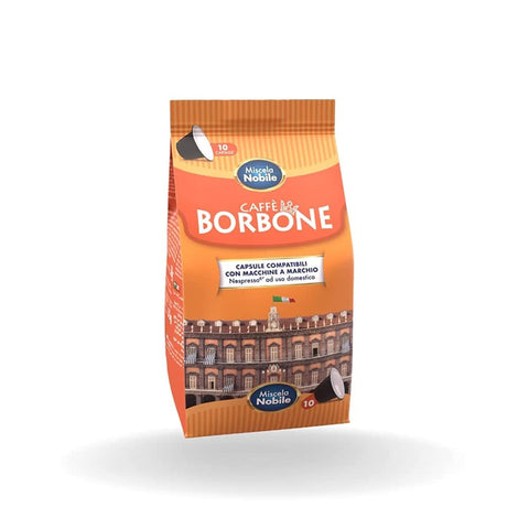 Caffè Borbone Kapseln & Pads Caffè Borbone RESPRESSO Nobile Kaffeekapseln für italienischen Espresso (kompatibel mit NESPRESSO Kaffeemaschinen Delonghi, Krups, etc.) 10 Kaffee Kapseln italienisch Original 8034028331534