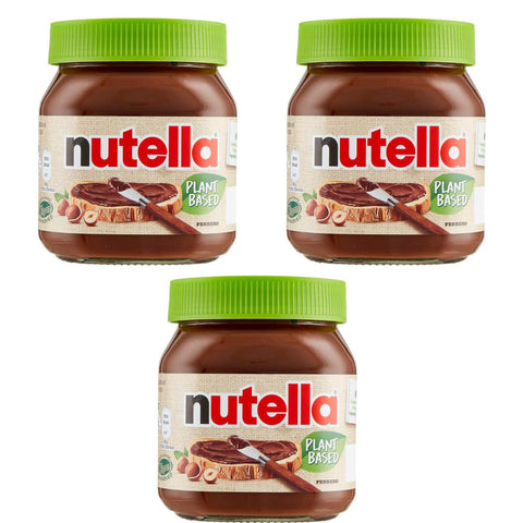 NUTELLA Vegane, Pflanzliche Haselnusscreme, Aufstrich, Glutenfrei, Laktosefrei, Sparpackung 3x350g Original italienisch Schokonüsse