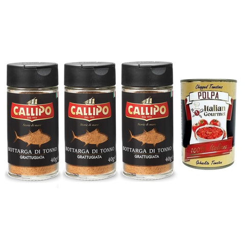 Callipo Fertiggerichte Callipo Bottarga Di Tonno Grattugiata Geriebener Thunfisch Bottarga Thunfischrogen Glas 3x 40g italienisch Original 8001561016709