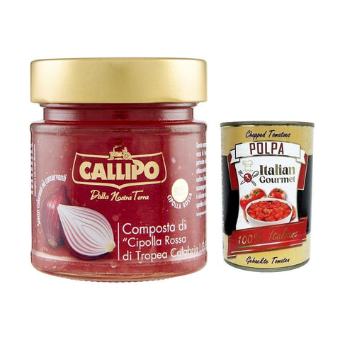 Callipo Composta Di Cipolla Rossa Di Tropea Calabria I.G.P, Kompott aus Roten Zwiebeln aus Tropea Kalabrien 1x300g Original italienisch Feinkost