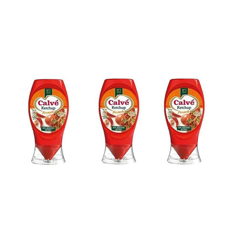 Calvè Calvé GEWÜRZ KETCHUP piccante Fritessoße Soße Sauce 3x250ml Original italienisch