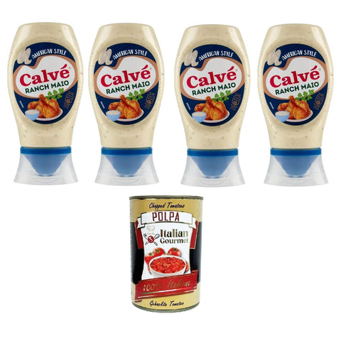 Calvè Mayonnaise Calvè Ranch Maio Buttermilch Sahne Mayonnaise Sauce 4x240 gr italienisch Original 8032804040014