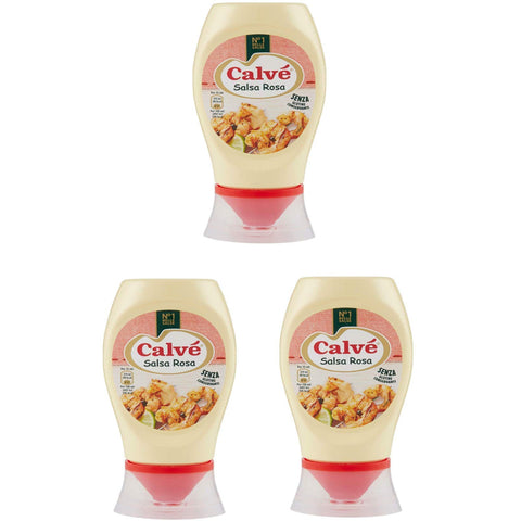 Calvé Calve Calvè Salsa rosa mayo Fritessoße Soße Sauce squeeze 225 ml 3x italienisch Original