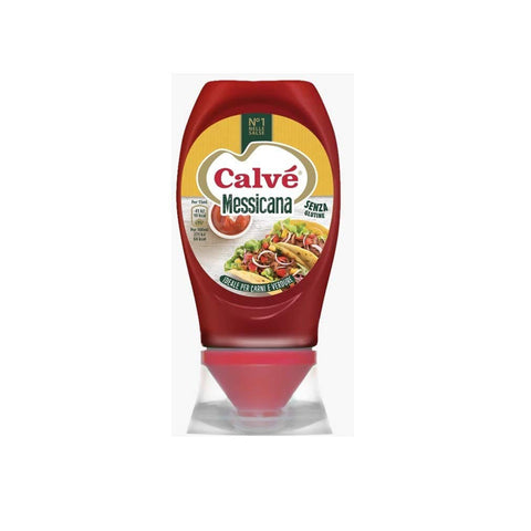 Calvé Salsa Messicana mit Tomaten und Chili Ideal für Gemüse und Fleisch Gluten frei 3x250ml Original italienisch Sauce