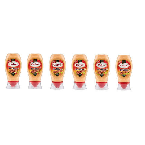 calvè Calve Salsa Hot chicken Fritessoße Soße Sauce squeeze 6x250ml Original italienisch