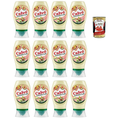 Calvè Würzsaucen Calvè Salsa, Avocado - und Limettensauce, Würzsoße, Glutenfrei Würzsauce, 250ml Top Down 12x 250ml inkl. Italian Gourmet polpa 400g Original italienisch 8032804040014
