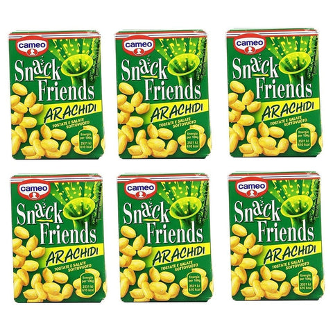 Cameo Snack Friends Arachidi Tostate e Salate Peanuts Geröstete und Gesalzene Erdnüsse Vakuumverpackung 40 g italienisch Original