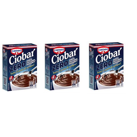 Cameo Ciobar Zero Ohne Zuckerzusatz heiße schokolade istant chocolate schoko 4x19g Original italienisch Getränk