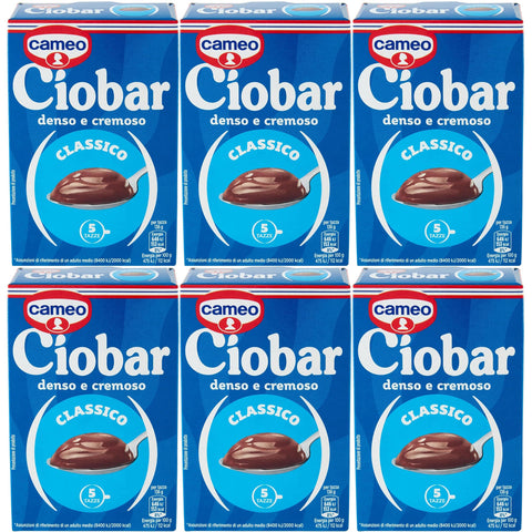 Cameo 5 Tassen Ciobar Gusto Fondente Dunkle heiße schokolade 690 g 6x5 Beutel Kakao & Heiße Schokolade italienisch Original