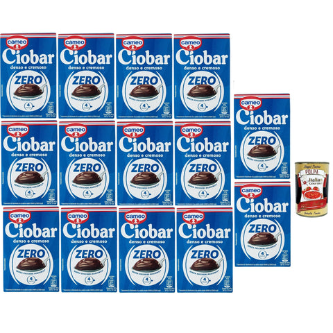 Cameo Ciobar Zero Heiße Schokolade ohne Zuckerzusatz (enthält von Natur aus Zucker), dichter und cremiger Getränkemix mit Schokoladengeschmack für 4 Tassen, 14x 76 g italienisch Original
