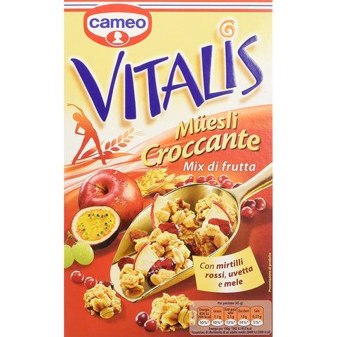 Cameo Vitalis Muesli Croccante Frutta Mix Cerealien Fruchtmischung 3x 300g italienisch Original