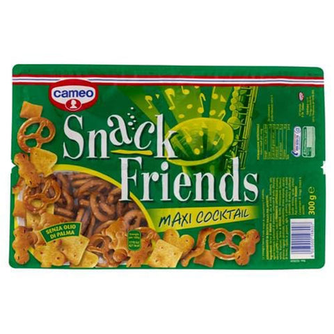Cameo Snack Salzgebäck 10x Cameo Snack Friends Maxi Cocktail Sortiment an herzhaften Keksen für Aperitifs 300g + Italian Gourmet polpa 400gr 8003000198007
