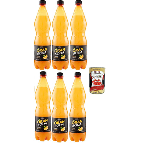 Campari Oransoda PET 6x 1 L Flasche Orange Soda Limonade soft drink, italienisch Bitter Lemon Original