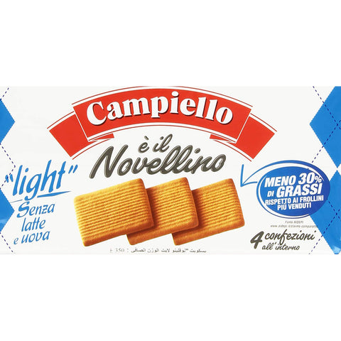 Campiello Novellino light Kekse ohne Milch & ohne Eier 350g Kuchen Butterkeks 3x Original italienisch
