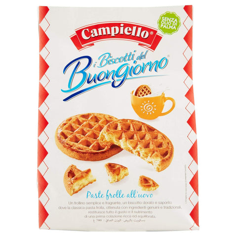 Campiello i Biscotti del Buongiorno Frollini all'uovo Ei Shortbread Kekse mit frischem Ei biscuits cookies 100% Italienische Kekse 700 g italienisch Original