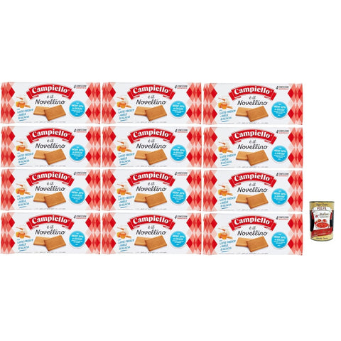 Campiello Snack Kuchen & Backwaren Campiello Novellino con latte fresco e miele di acacia Kekse mit frischer Milch und Akazienhonig biscuits cookies 100% Kekse 12x 350g inkl. Italian Gourmet polpa 400g Original italienisch 8032804040014