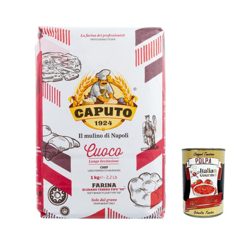 Caputo Farina Molino Cuoco, farina per Pizza Napoli Pizzamehl Pizza Mehl 1 kg Tipo 00 ' Paniermehl & Knödelbrot italienisch Original