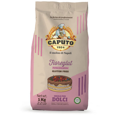 10x Caputo Antico Molino Mehl Farina senza glutine per dolci Fioreglut Glutenfrei Kuchenmehl ideal for dessert 1 Kg italienisch Original + Polpa 400g