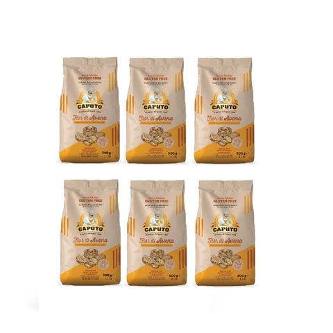 Caputo Teffmehl 6x Caputo Fior di Avena Vollkorn-Hafermehl, glutenfrei, 500 g