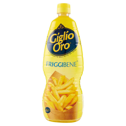 6x Carapelli Giglio Oro Friggibene Olio di semi di girasole con olio essenziale di coriandolo Speiseöl Frittieröl 100% Italienisches Öl 1 Lt Sonnenblumenöl mit
