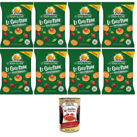 Céréal Kekse Céréal Le gallettine Gusto Mediterraneo Kekse mit mediterranem Geschmack 8x 70 gr italienisch Original 8032804040014