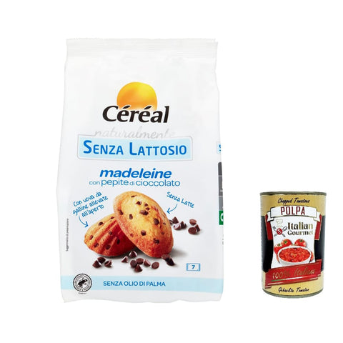 Céréal Kekse, Zwieback & Chips Céréal Madeleine, Snacks mit Schokoladenpfeffer, Laktose - frei, Palmöl ohne 6x 210 g inkl. Italian Gourmet polpa 400g Original italienisch 3175681239111