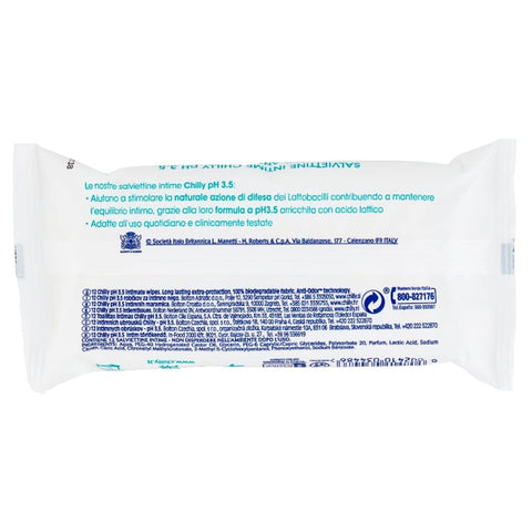 Chilly Intimduschen 4x Chilly pH 3.5 Salviettine Intime Anti-Geruchs-Intimtücher SONDERANGEBOT 8002410034486