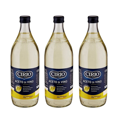 Cirio Aceto di Vino Bianco Weißweinessig Essig Glasflasche 1 Lt 3x italienisch Original