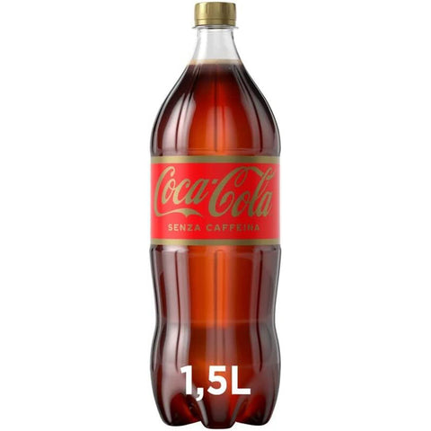 Coca - Cola Cola - Cola Senza Caffeina kohlensäurehaltiges Getränk PET 1, 5Lt Koks Ohne Koffein Softdrink 12x Original italienisch