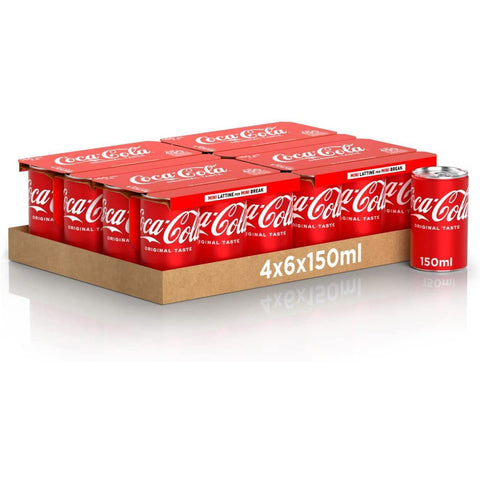 Coca-Cola Coca Cola mini dosen kohlensäurehaltiges Getränk Softdrink 48x150ml Original italienisch