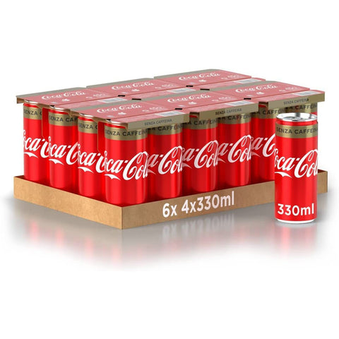 Coca-cola Senza Caffeina dosen kohlensäurehaltiges Getränk 330 ml Koks Ohne Koffein Softdrink kaffeinfrei italienisch Original