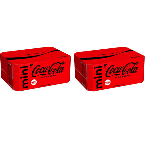Coca - Cola Coca - Cola ZERO SUGAR 2x Mini - Dosen (3600ml) - Portions Dosen 12x 150ml Original italienisch