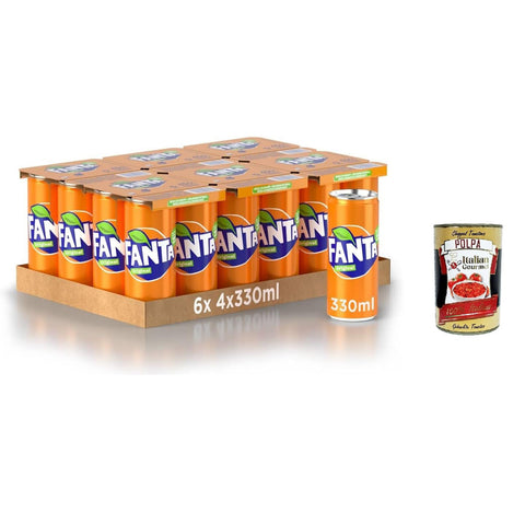 CocaCola Fanta Original Taste - Dosen mit italienischem Orangensaft ohne Konservierungsmittel 100% recycelbare erfrischender Geschmack funkelnde