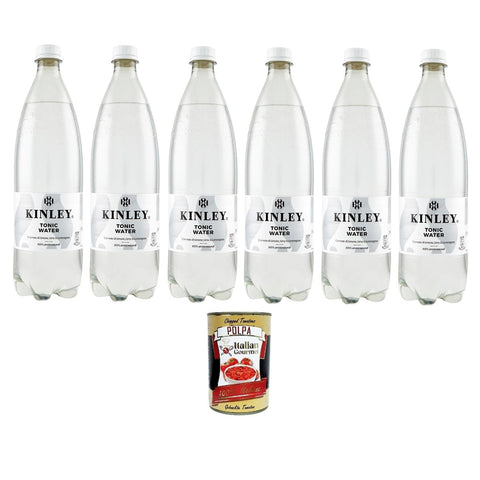 CocaCola Kinley Tonic Water Tonic Water Haustier 6x1 lt italienisch Original Pastasauce + kostenlos polpa 400 g